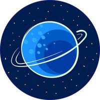 blauw planeet , illustratie, vector Aan wit achtergrond
