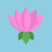 lotus bloem, illustratie, vector Aan wit achtergrond.
