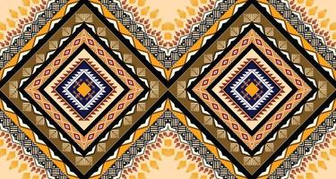 meetkundig etnisch Amerikaans, westers, aztec motief patroon stijl. naadloos patroon ontwerp voor kleding stof, gordijn, achtergrond, sarong, behang, kleding, inpakken, batik, tegel,interieur.vector illustratie. vector