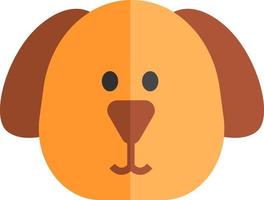 bruin hond, illustratie, vector, Aan een wit achtergrond. vector