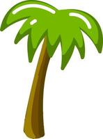 palm boom, illustratie, vector Aan wit achtergrond.