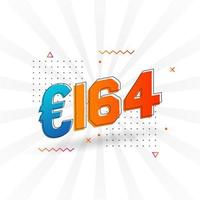 164 euro valuta vector tekst symbool. 164 euro Europese unie geld voorraad vector