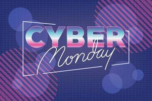 cyber maandag Memphis stijl vector