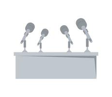 toespraak podium met microfoons vector