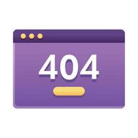 404 fout in webpagina vector