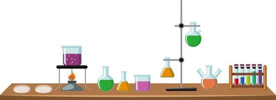 wetenschap experiment gereedschap tekenfilm vector