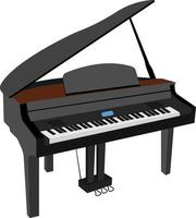 klassiek piano ,illustratie, vector Aan wit achtergrond.