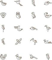 bruin vogelstand icoon pak, illustratie, vector Aan een wit achtergrond.