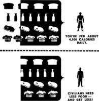 leger en burger maaltijden, wijnoogst illustratie. vector