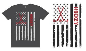 hockey t overhemd ontwerp met Verenigde Staten van Amerika vlag vector