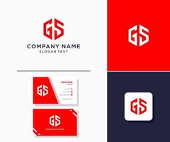 gs modern logo initialen zeshoek monogram. gebruikt voor merk identiteit. vector