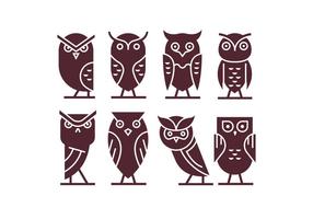 Set van Owl Icon Vectors