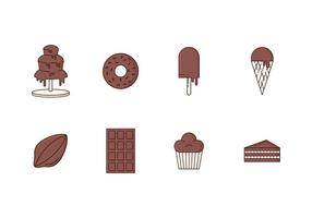 Gratis set Chocolate Icons vector