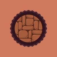 brigadeiro snoep3. braziliaans ronde snoep bekroond met chocola stukken. tekenfilm vector illustratie.