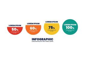 cirkel infographic percentage ontwerp vector