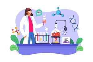 laboratorium assistent illustratie concept Aan wit achtergrond vector