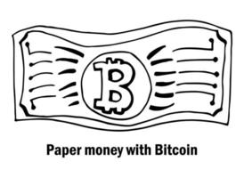 bitcoin cryptogeld geld icoon vector illustratie