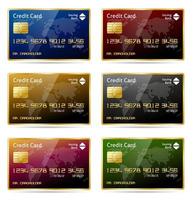 realistisch goud ingelijst credit kaart icoon vector