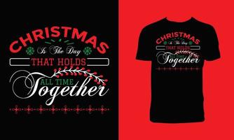 Kerstmis t shirt, tas, pet en mok ontwerp vector