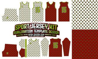 Kerstmis Jersey kleding sport slijtage sublimatie patroon ontwerp 225 voor voetbal Amerikaans voetbal e-sport basketbal volleybal badminton zaalvoetbal t-shirt vector