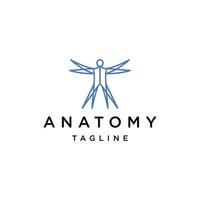 menselijk lichaam anatomie logo ontwerp vector sjabloon