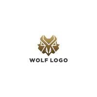 wolf hoofd icoon logo vector