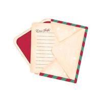 vector illustratie van een Kerstmis brief. mailing envelop met een brief in wijnoogst stijl voor Kerstmis banier ontwerp, reclame of kaart ontwerp.