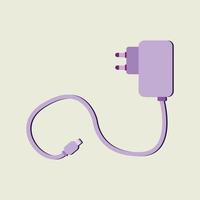 mobiel telefoon opladen vector met Purper helling kleur