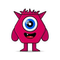 schattig vector monster ontwerp. ontwerp voor afdrukken, decoratie, t-shirt, illustratie, of sticker mascotte kawaii