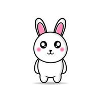 schattig konijn ontwerp mascotte kawaii vector