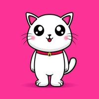 schattig kat illustratie ontwerp maskot kawaii vector