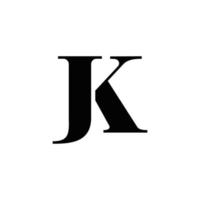 abstract jk initialen monogram logo ontwerp, icoon voor bedrijf, sjabloon, gemakkelijk, elegant vector