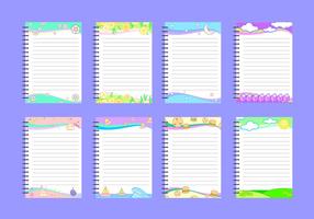 Cute Block Notes Gratis Vector