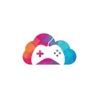 spel wolk vorm concept logo ontwerp sjabloon. stok spel icoon logo. vector