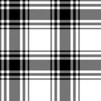 zwart en wit naadloos plaid patroon ontwerp vector