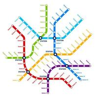 metro metro, ondergronds spoorweg vervoer kaart vector