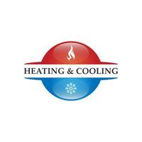 verwarming en koeling logos vector
