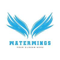 water Golf logo, aarde element vector, water Vleugels logo ontwerp stijl, merk icoon, sticker vector