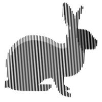 gestileerde konijn symbool van de jaar vector