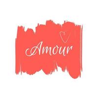 amour liefde romantisch belettering kaart geïsoleerd Aan wit achtergrond. t-shirt sublimatie afdrukken sjabloon. vector