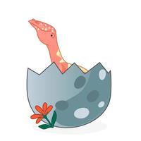 schattig tekenfilm dinosaurus stippel ei. vector