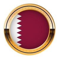 qatar vlag embleem, goud medaille model, wereld kop vlag, lager derde icoon vector