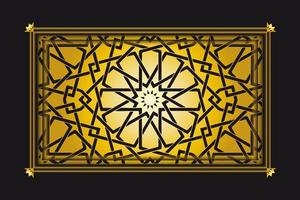 arabesk gouden patroon achtergrond verzameling, goud luxe achtergrond Islamitisch ornament vector beeld