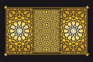 arabesk gouden patroon achtergrond verzameling, goud luxe achtergrond Islamitisch ornament vector beeld