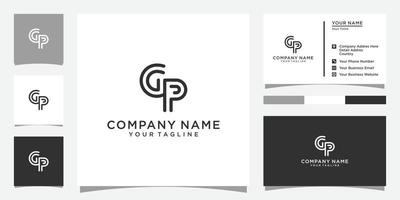 gp of pag eerste brief logo ontwerp vector. vector