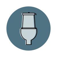 illustratie van Gesloten toilet stoel vector