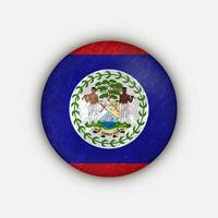 land belize. vlag van belgië. vectorillustratie. vector