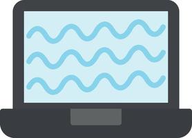 platte laptoppictogram vector