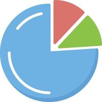 platte pictogram cirkeldiagram vector