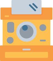 instant camera plat pictogram vector